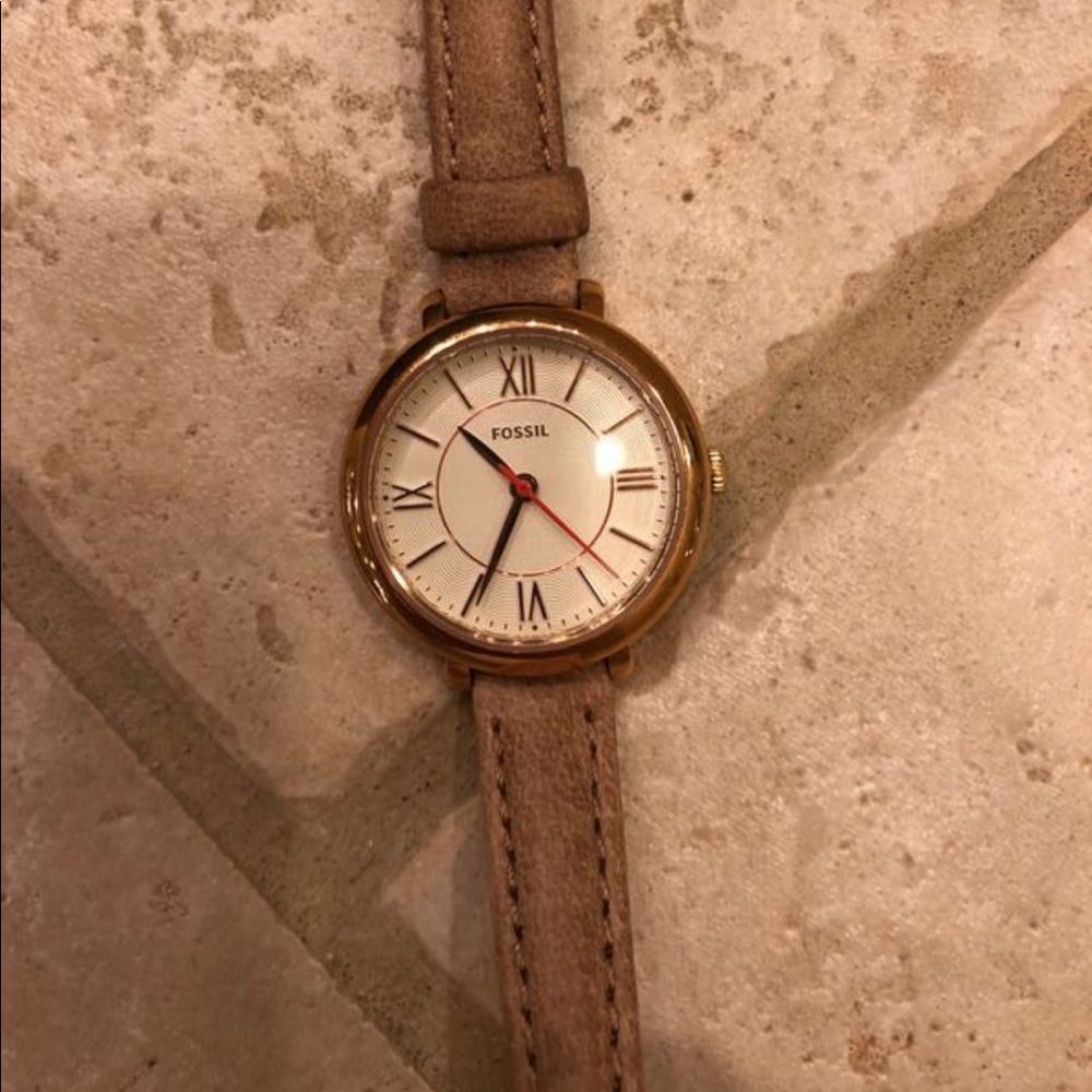 Women’s Fossil Watch with Leather Band